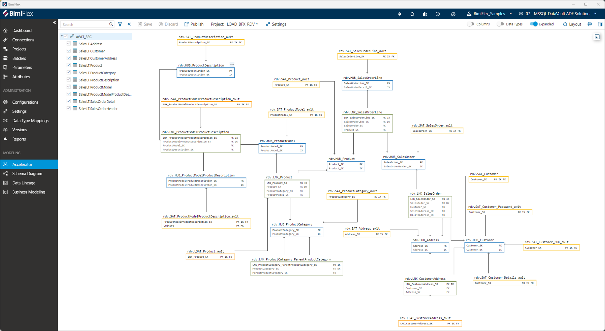 Interactive data management application