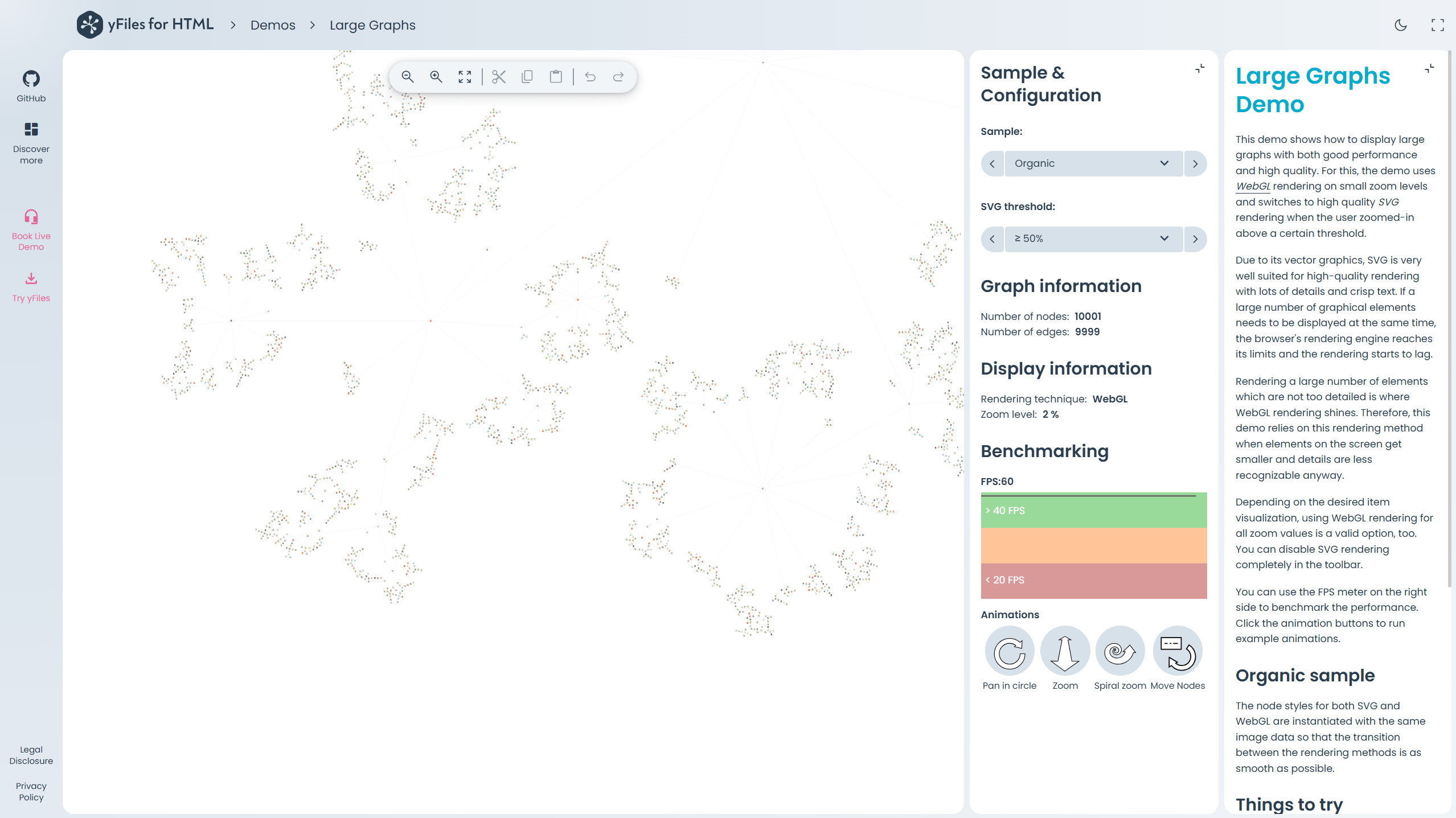 Large graphs demo