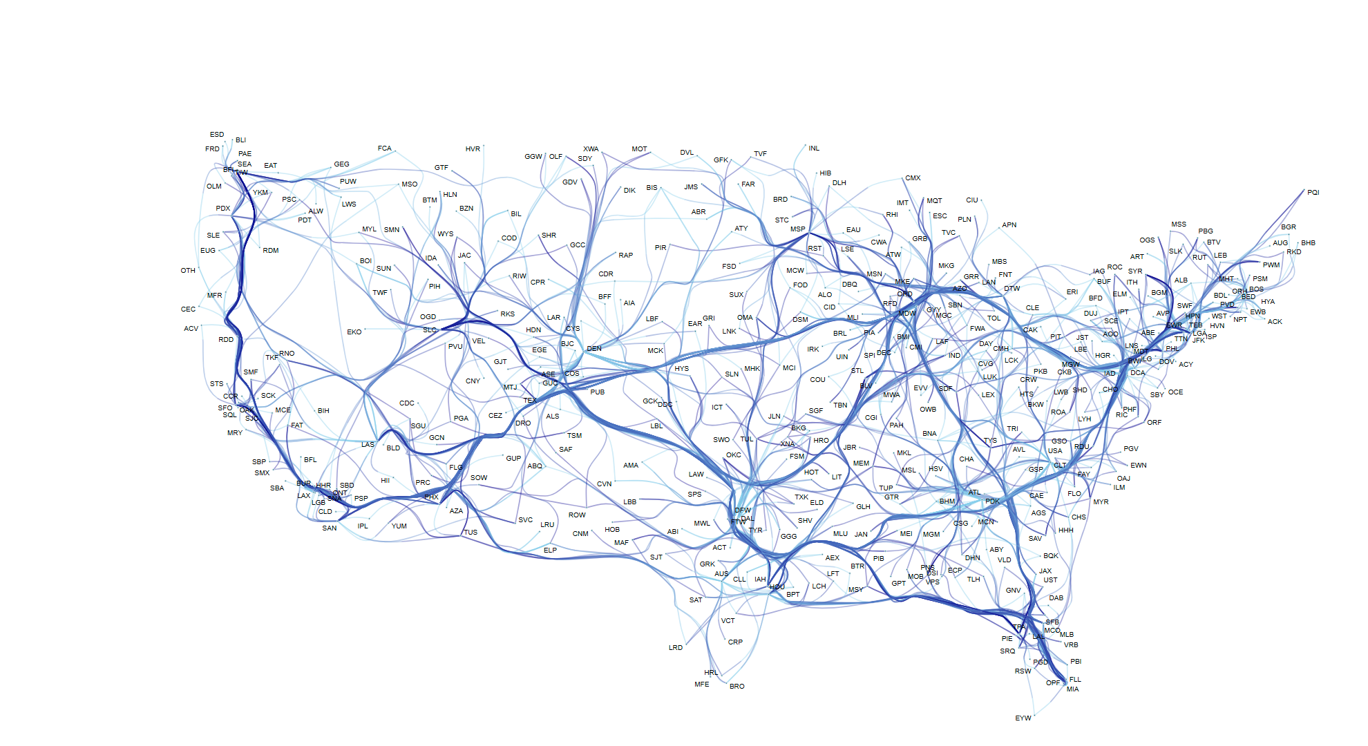 Fast edge-path bundling - Voronoi