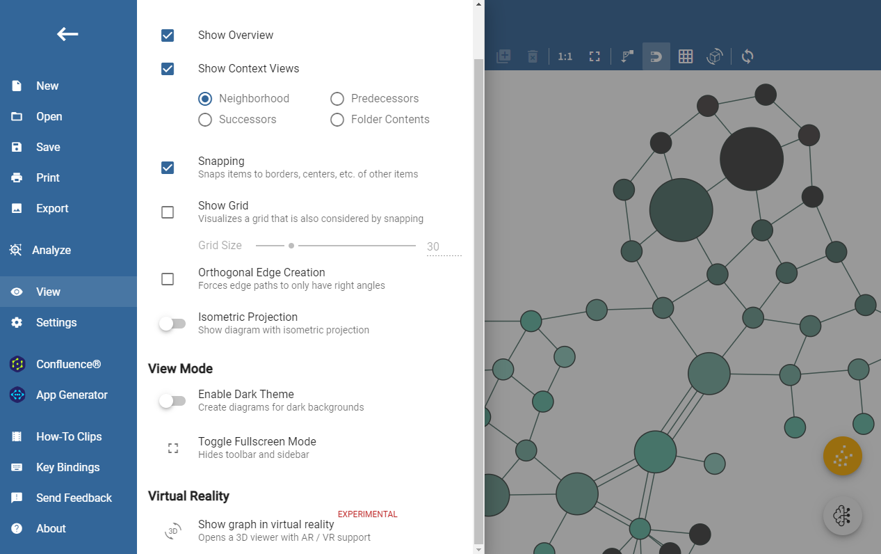 Activating the 3D graph viewer in yEd Live
