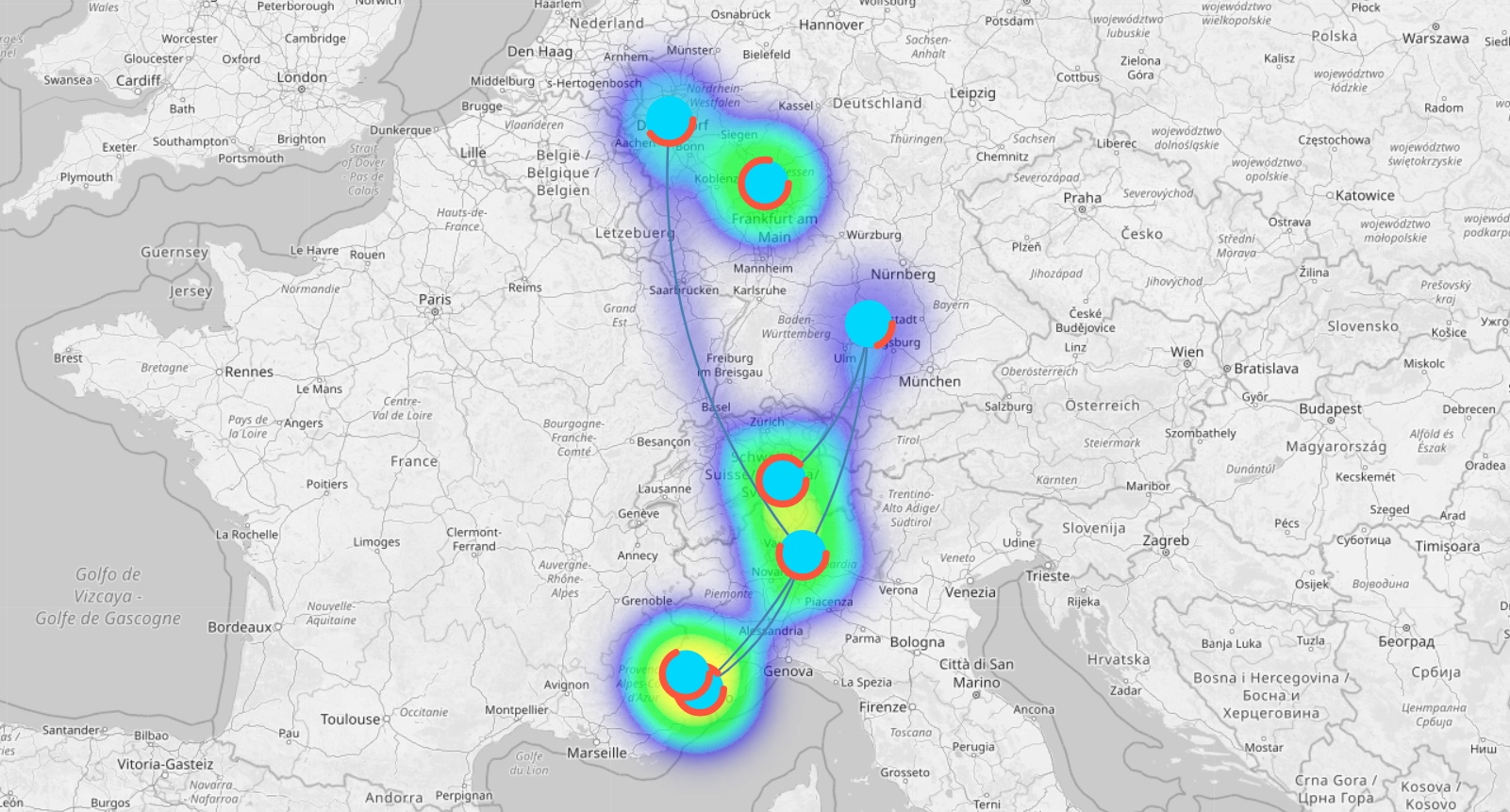 Space-time graphs: Main panel